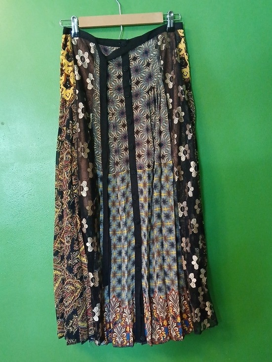 Anthropologie Dresses & Skirts - Beguile By Byron Lars Bohemian Multi-Pattern Maxi Skirt - Black & Multicolor